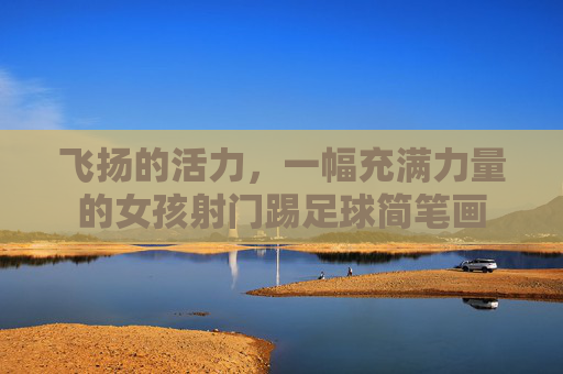 飞扬的活力，一幅充满力量的女孩射门踢足球简笔画
