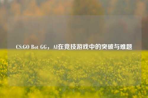 CS:GO Bot GG，AI在竞技游戏中的突破与难题
