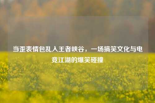 当歪表情包乱入王者峡谷，一场搞笑文化与电竞江湖的爆笑碰撞