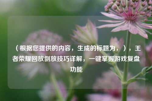 （根据您提供的内容，生成的标题为，），王者荣耀回放倒放技巧详解，一键掌握游戏复盘功能