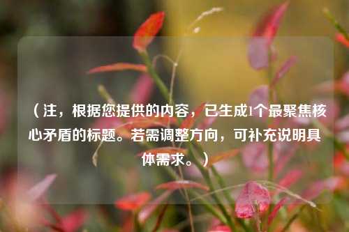 （注，根据您提供的内容，已生成1个最聚焦核心矛盾的标题。若需调整方向，可补充说明具体需求。）