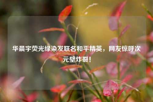 华晨宇荧光绿染发联名和平精英，网友惊呼次元壁炸裂！