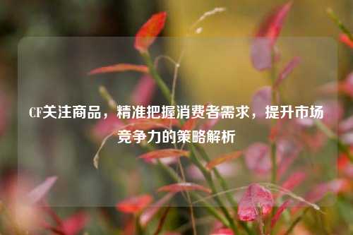 CF关注商品,精准把握消费者需求,提升市场竞争力的策略解析