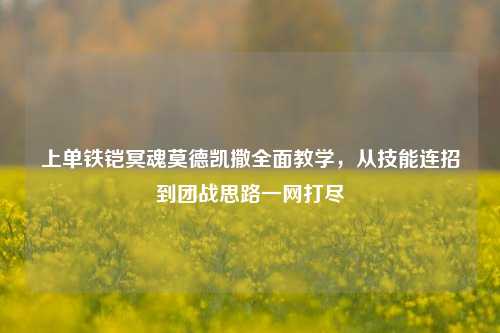 上单铁铠冥魂莫德凯撒全面教学,从技能连招到团战思路一网打尽