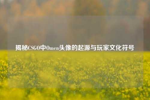揭秘CSGO中Omen头像的起源与玩家文化符号