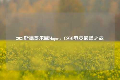 2021斯德哥尔摩Major,CSGO电竞巅峰之战