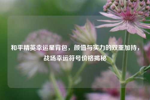和平精英幸运星背包，颜值与实力的双重加持，战场幸运符号价格揭秘