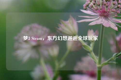 梦3 Steam，东方幻想邂逅全球玩家