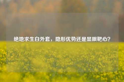 绝地求生白外套，隐形优势还是显眼靶心？