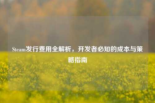 Steam发行费用全解析,开发者必知的成本与策略指南