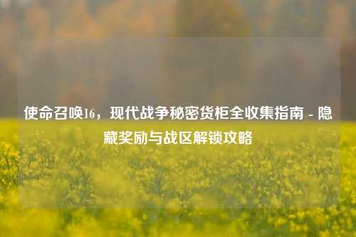 使命召唤16，现代战争秘密货柜全收集指南 - 隐藏奖励与战区解锁攻略