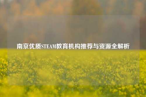 南京优质STEAM教育机构推荐与资源全解析