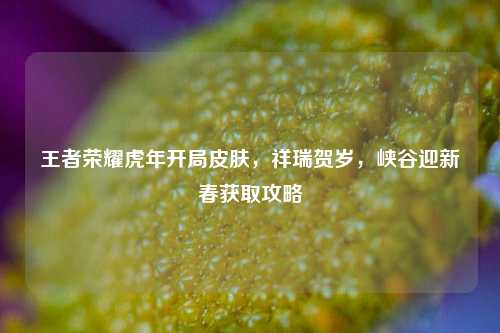 王者荣耀虎年开局皮肤，祥瑞贺岁，峡谷迎新春获取攻略