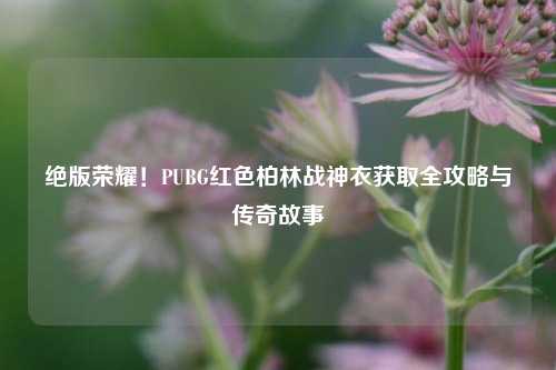 绝版荣耀!PUBG红色柏林战神衣获取全攻略与传奇故事