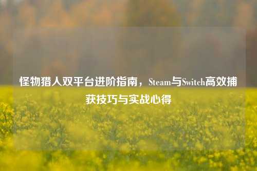 怪物猎人双平台进阶指南，Steam与Switch高效捕获技巧与实战心得