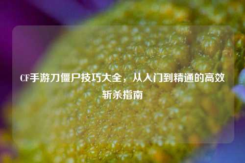 CF手游刀僵尸技巧大全,从入门到精通的高效斩杀指南