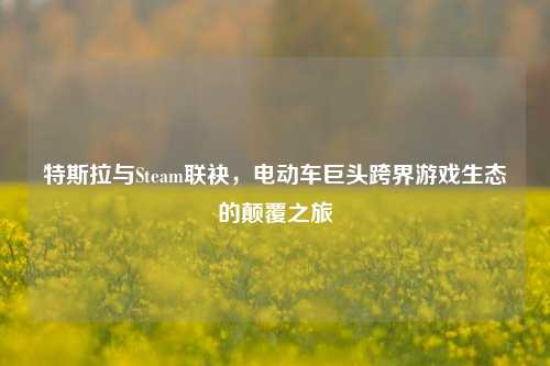 特斯拉与Steam联袂，电动车巨头跨界游戏生态的颠覆之旅