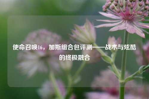 使命召唤16，加斯组合包评测——战术与炫酷的终极融合