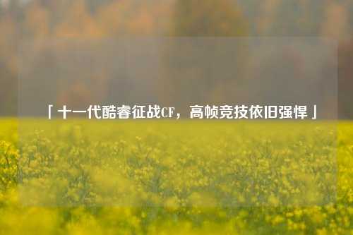 「十一代酷睿征战CF，高帧竞技依旧强悍」