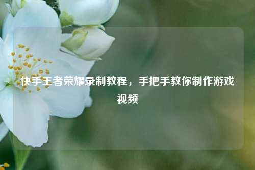 快手王者荣耀录制教程，手把手教你制作游戏视频
