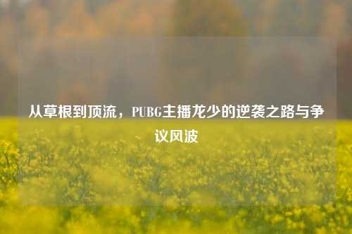 从草根到顶流，PUBG主播龙少的逆袭之路与争议风波