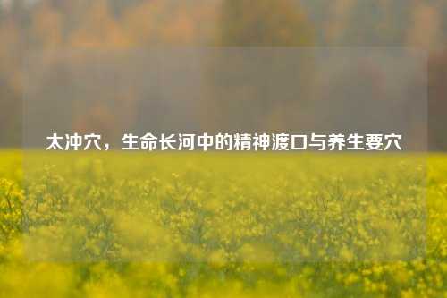 太冲穴，生命长河中的精神渡口与养生要穴