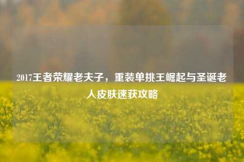 2017王者荣耀老夫子,重装单挑王崛起与圣诞老人皮肤速获攻略