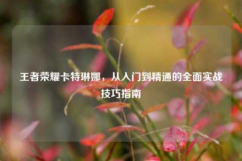 王者荣耀卡特琳娜，从入门到精通的全面实战技巧指南