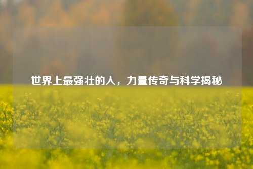 世界上最强壮的人,力量传奇与科学揭秘