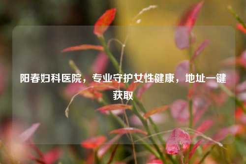 阳春妇科医院，专业守护女性健康，地址一键获取