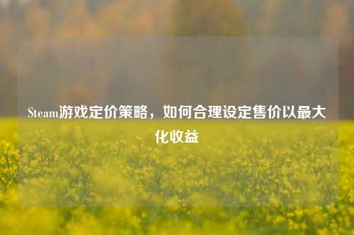 Steam游戏定价策略，如何合理设定售价以最大化收益