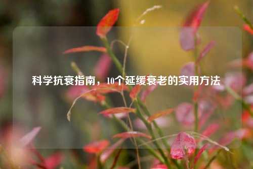 科学抗衰指南,10个延缓衰老的实用方法