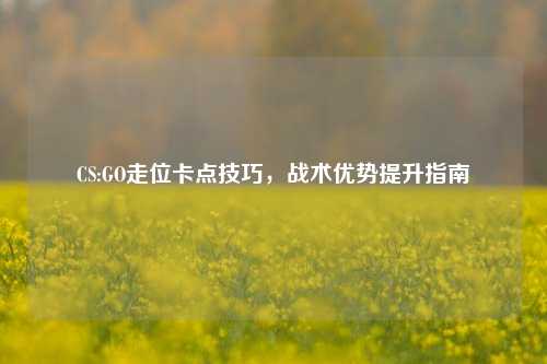 CS:GO走位卡点技巧，战术优势提升指南