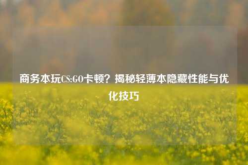 商务本玩CS:GO卡顿?揭秘轻薄本隐藏性能与优化技巧