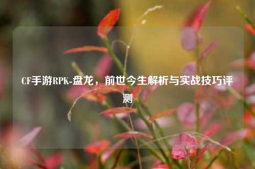 CF手游RPK-盘龙，前世今生解析与实战技巧评测