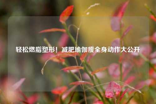 轻松燃脂塑形！减肥瑜伽瘦全身动作大公开