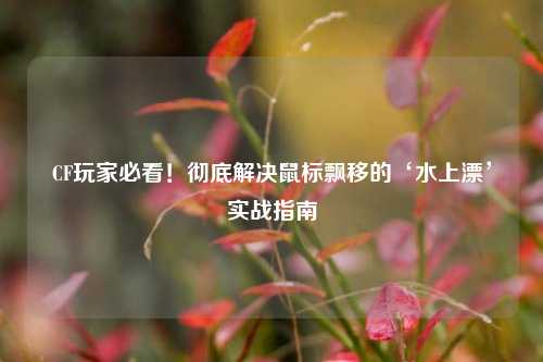 CF玩家必看!彻底解决鼠标飘移的‘水上漂’实战指南