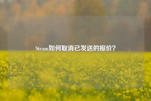 Steam如何取消已发送的报价?
