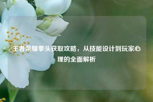 王者荣耀拳头获取攻略，从技能设计到玩家心理的全面解析