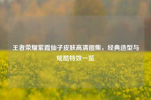 王者荣耀紫霞仙子皮肤高清图集，经典造型与炫酷特效一览