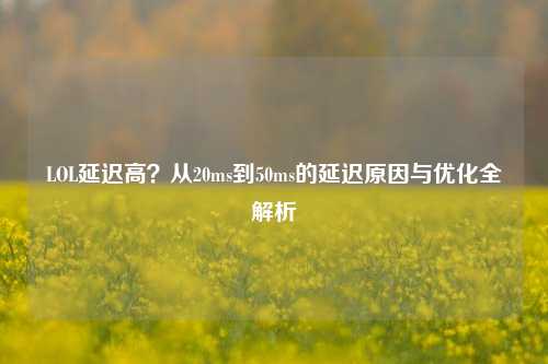 LOL延迟高？从20ms到50ms的延迟原因与优化全解析