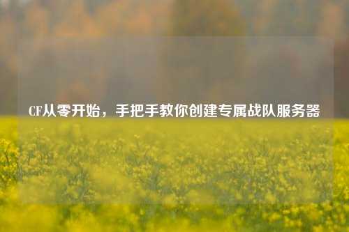 CF从零开始，手把手教你创建专属战队服务器