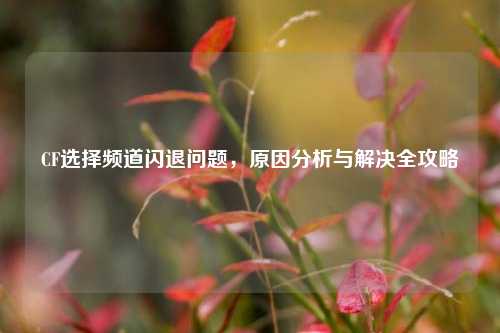 CF选择频道闪退问题,原因分析与解决全攻略
