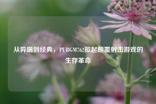 从异端到经典，PUBGM762掀起颠覆射击游戏的生存革命