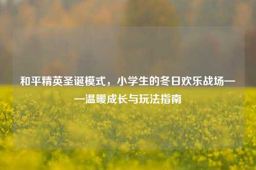 和平精英圣诞模式，小学生的冬日欢乐战场——温暖成长与玩法指南