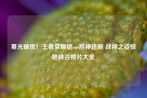 寒光破夜!王者荣耀铠cos照神还原 战神之姿惊艳峡谷照片大全
