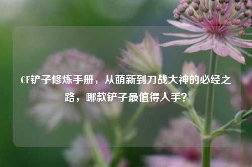 CF铲子修炼手册,从萌新到刀战大神的必经之路,哪款铲子最值得入手?