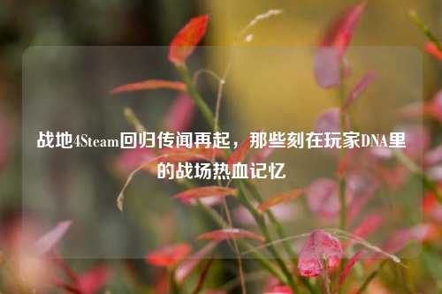 战地4Steam回归传闻再起，那些刻在玩家DNA里的战场热血记忆