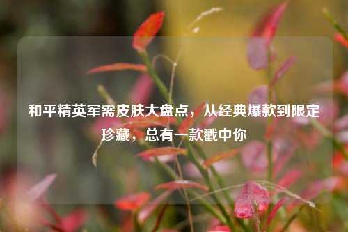 和平精英军需皮肤大盘点，从经典爆款到限定珍藏，总有一款戳中你