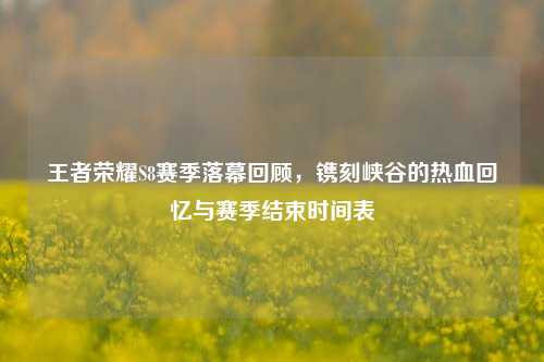 王者荣耀S8赛季落幕回顾,镌刻峡谷的热血回忆与赛季结束时间表